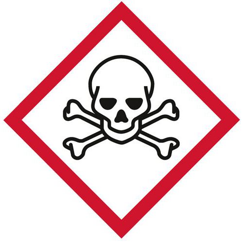 Leidingmarkering GHS06 - Toxisch - Systemtext Leidingmarkering GHS06 - Toxisch - Systemtext