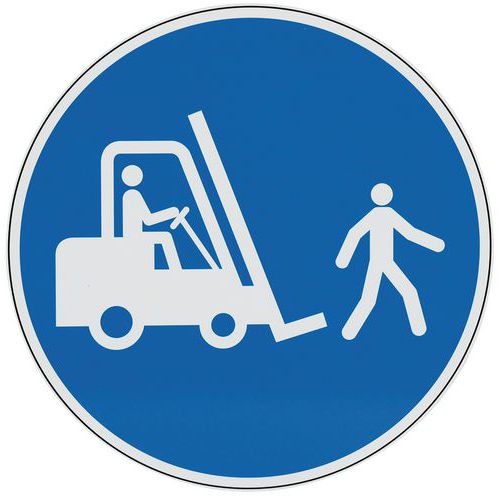 Gebodsbord Voertuigen in gangpad, aluminium - 350 mm - Manutan Expert Gebodsbord Voertuigen in gangpad, aluminium - 350 mm - Manutan Expert