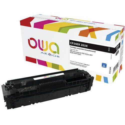 Toner refurbished HP 203X Zwart - OWA Toner refurbished HP 203X Zwart - OWA
