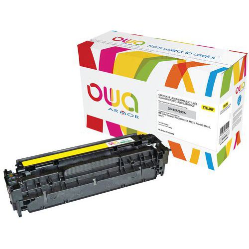 Toner reconditionné HP 305A Yellow - OWA Toner reconditionné HP 305A Yellow - OWA