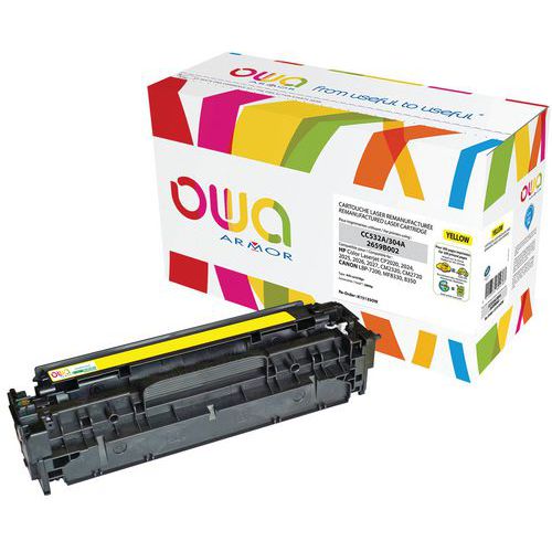 Toner refurbished HP 304A Geel - OWA Toner refurbished HP 304A Geel - OWA