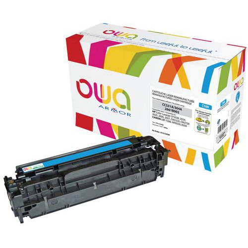 Toner reconditionné HP 304A Cyan - OWA Toner reconditionné HP 304A Cyan - OWA