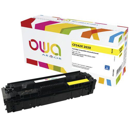 Toner refurbished HP 203X Geel - OWA Toner refurbished HP 203X Geel - OWA