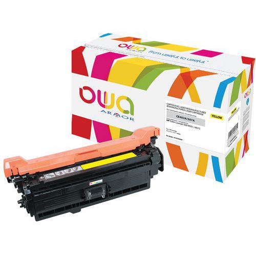 Toner refurbished HP 507A Geel - OWA Toner refurbished HP 507A Geel - OWA