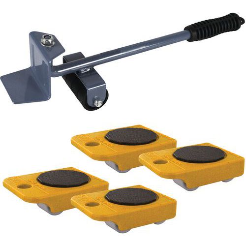 Ensemble lève meuble avec 4 mini support roulant - Cime Ensemble lève meuble avec 4 mini support roulant - Cime