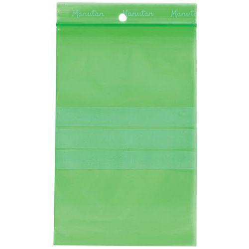 Gripzakjes gerecycled - groen transparant 50 µm - Manutan Expert Gripzakjes gerecycled - groen transparant 50 µm - Manutan Expert
