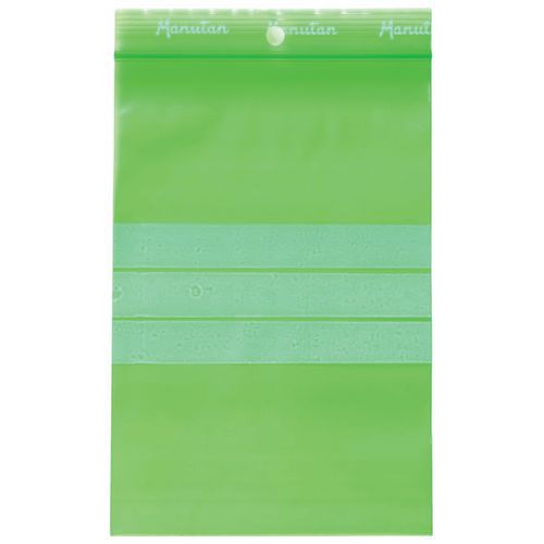 Gripzakjes gerecycled - groen 100 µm - Manutan Expert