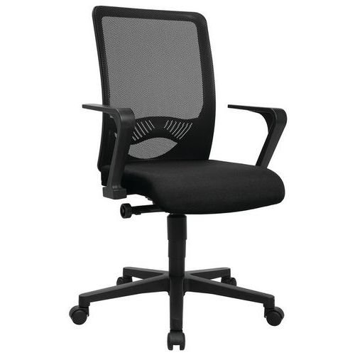 Ergonomische, draaibare bureaustoel - zwart - lendensteun - Topstar Ergonomische, draaibare bureaustoel - zwart - lendensteun - Topstar