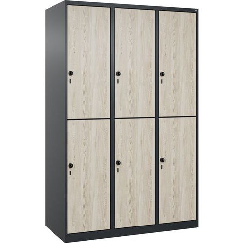 Garderobekast met 2 verdiepingen Evolo PLUS, 6 vakken, 40 cm - CP Garderobekast met 2 verdiepingen Evolo PLUS, 6 vakken, 40 cm - CP