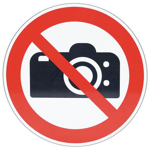 Vierkant bord Verboden te fotograferen, aluminium - Manutan Expert Vierkant bord Verboden te fotograferen, aluminium - Manutan Expert