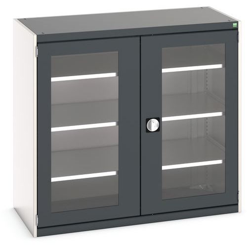 Kast met transparante deuren Cubio 1300x650x1200mm - Bott