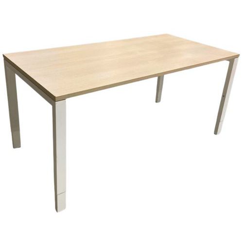 Gereviseerd recht bureau – Witte vierkante poten – 160 x 80 cm