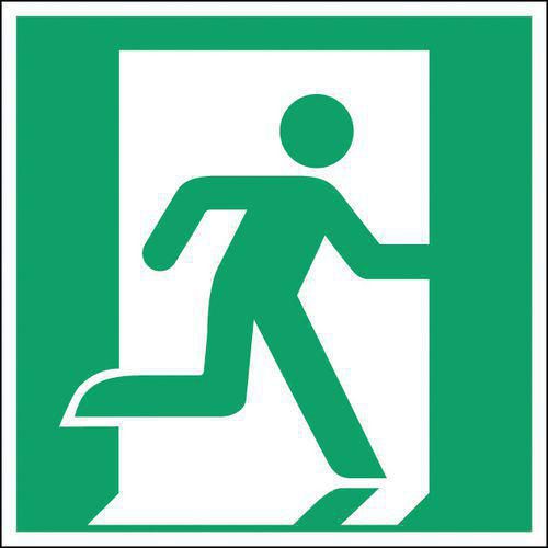 Panneau Sortie de secours droite - PVC - Manutan Expert