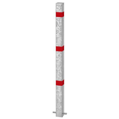 Stalen paal 70×70 mm gegalvaniseerd + reflecterend rood - Croso