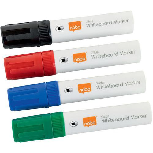 Whiteboard marker Gilde - grote beitelvormige punt - Nobo Whiteboard marker Gilde - grote beitelvormige punt - Nobo