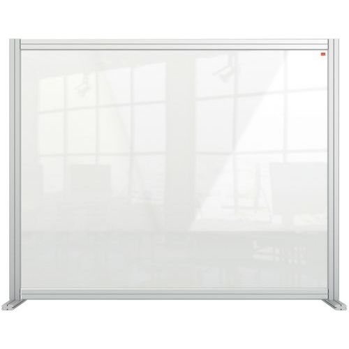 Bureau Veiligheidsscherm modulair Premium Plus transparant acryl Nobo Bureau Veiligheidsscherm modulair Premium Plus transparant acryl Nobo