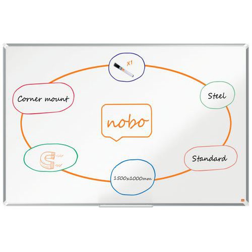 Magnetisch whiteboard staal - Premium Plus - Nobo