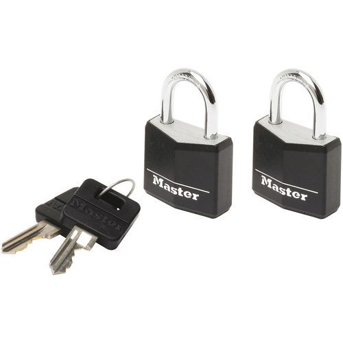 Hangslot - Massief Aluminium - Set Van 2 - Master Lock