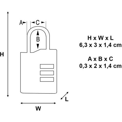 Cijferhangslot TSA - set van 2 - Master Lock Cijferhangslot TSA - set van 2 - Master Lock