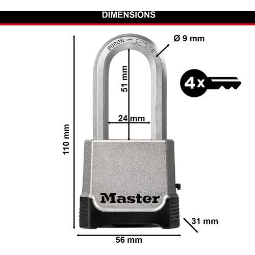 Cadenas à combinaison Excell nºM176 - Master Lock Cadenas à combinaison Excell nºM176 - Master Lock