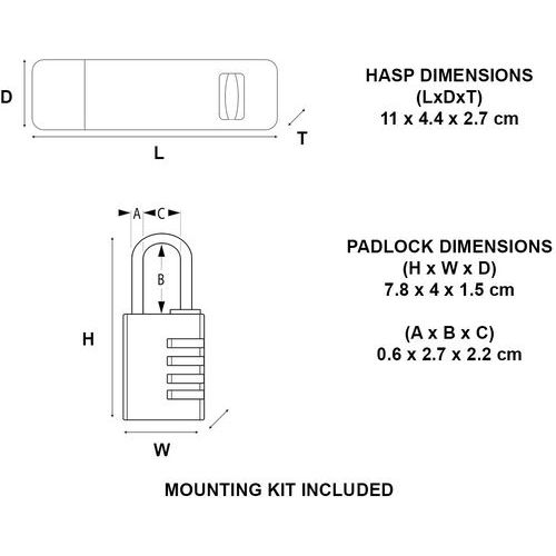 Cadenas à combinaison avec moraillon - Master Lock Cadenas à combinaison avec moraillon - Master Lock