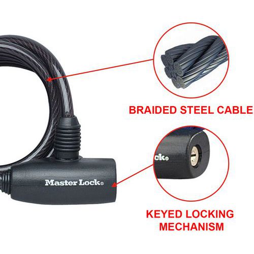 Câble antivol à clés nº8154 - Master Lock Câble antivol à clés nº8154 - Master Lock