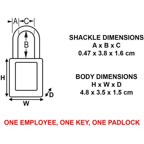 Lockouthangslot met fijne beugel S32RED - Master Lock Lockouthangslot met fijne beugel S32RED - Master Lock