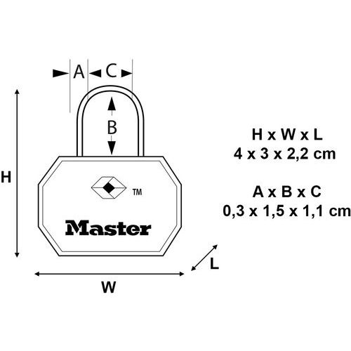 Cadenas TSA 4681EURTBLK - Master Lock Cadenas TSA 4681EURTBLK - Master Lock