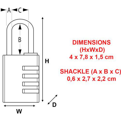 Cijferslot 7640EURD - Master Lock Cijferslot 7640EURD - Master Lock