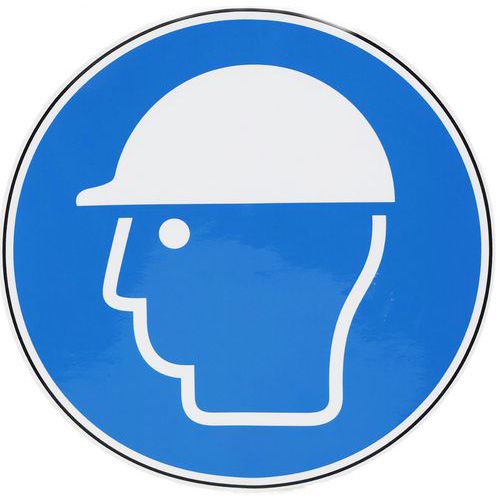 Gebodsbord - Veiligheidshelm dragen - Zelfklevend - Manutan Expert Gebodsbord - Veiligheidshelm dragen - Zelfklevend - Manutan Expert