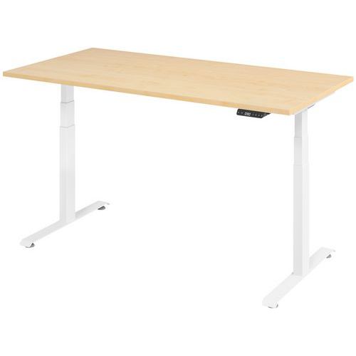 Elektrisch bureau 160 x 80 cm onderstel wit - Manutan Expert
