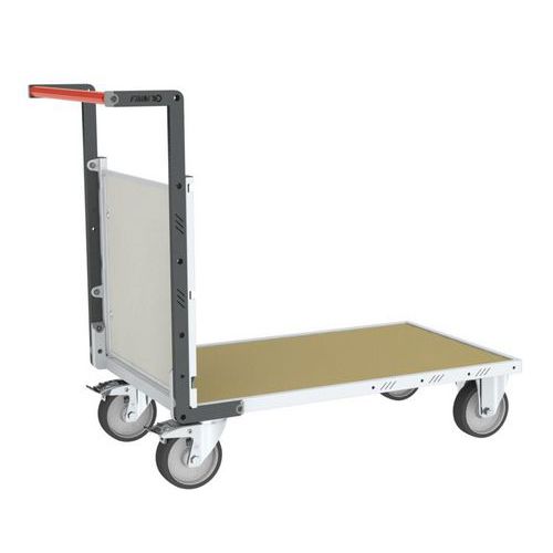Plateauwagen PP met honingraatstructuur, 1 duwbeugel - 500 kg - FIMM Plateauwagen PP met honingraatstructuur, 1 duwbeugel - 500 kg - FIMM