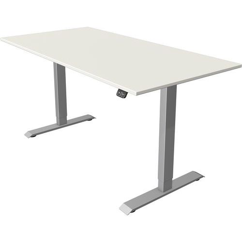 Zit/sta bureau Move1 zilver, memory functie, B160xD80xH74-123cm. Zit/sta bureau Move1 zilver, memory functie, B160xD80xH74-123cm.