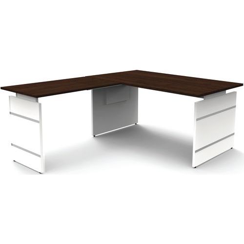 Kerkmann Bureau - Form4 - B1600 X D800 X H 680-760mm En Verlenging B1000mm