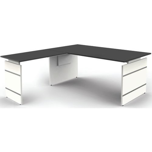 Kerkmann Bureau - Form4 - B1800 X D800 X H 680-760mm En Verlenging B1000mm