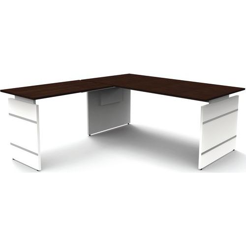 Kerkmann Bureau - Form4 - B1800 X D800 X H 680-760mm En Verlenging B1000mm