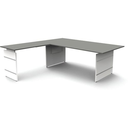 Kerkmann Bureau - Form4 - B1600 X D2000 X H 680-760mm En Verlenging B1200mm