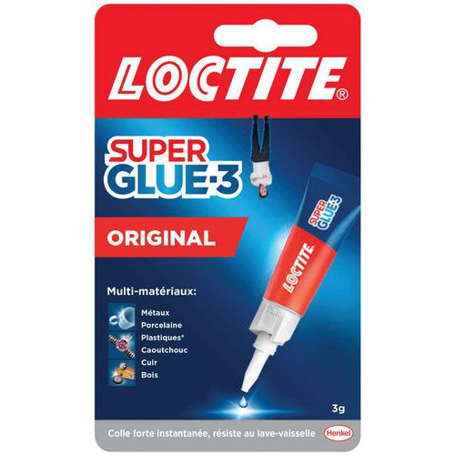 Colle cyanoacrylate Super Glue 3 - liquide - 3 g - Loctite Colle cyanoacrylate Super Glue 3 - liquide - 3 g - Loctite