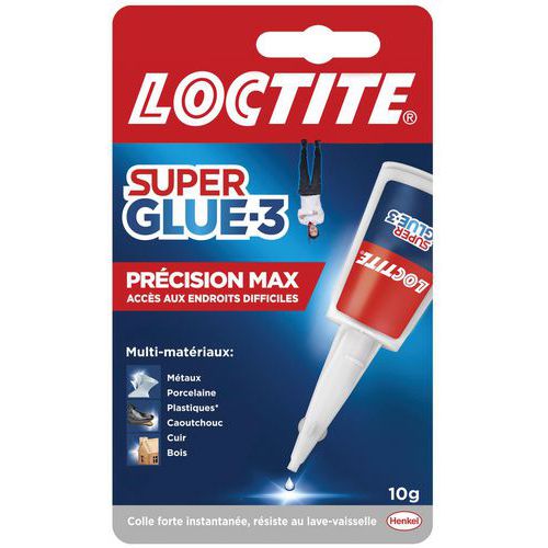 Colle cyanoacrylate Super Glue 3 - Précision Méga - 10 g - Loctite Colle cyanoacrylate Super Glue 3 - Précision Méga - 10 g - Loctite