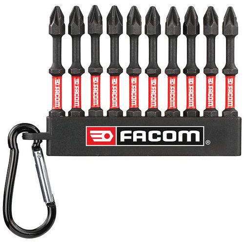 Lot de 10 embouts impact - Facom Lot de 10 embouts impact - Facom