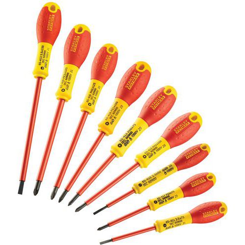 Schroevendraairset geïsoleerd 1000 V en tester-set a 10 stuks - FatMax Schroevendraairset geïsoleerd 1000 V en tester-set a 10 stuks - FatMax