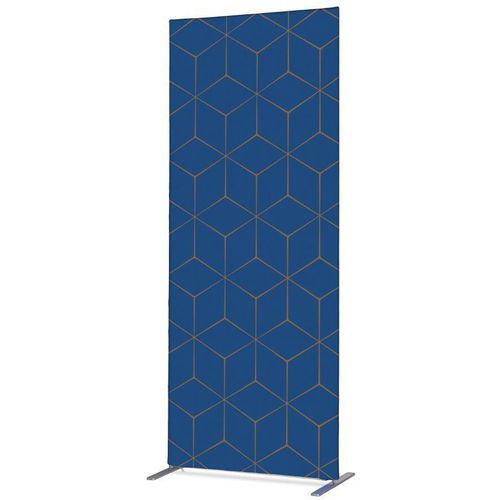 Scheidingswand Textiel Deco Dubbelzijdig Hexagon Blauw/bruin Scheidingswand Textiel Deco Dubbelzijdig Hexagon Blauw/bruin