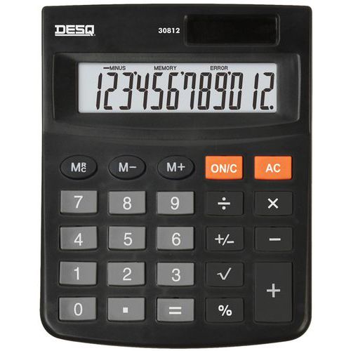 Compacte Bureaurekenmachine 30812 - 12 cijfers - Desq