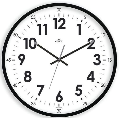Stille kwartsklok Oris Ø 40 cm zwart - Orium Stille kwartsklok Oris Ø 40 cm zwart - Orium