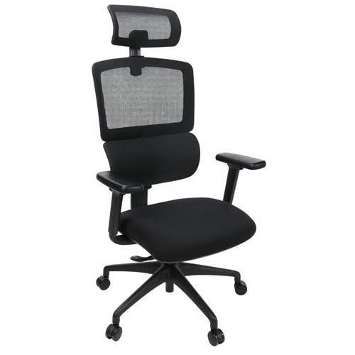 Siège de bureau reconditionné - Noir avec têtière Siège de bureau reconditionné - Noir avec têtière