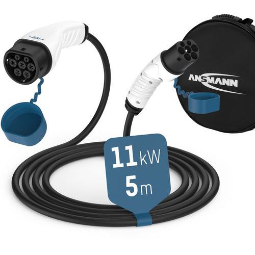 Câble de charge Type 2 pour véhicule électrique - 11KW - Ansmann Câble de charge Type 2 pour véhicule électrique - 11KW - Ansmann