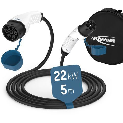 Câble de charge Type 2 pour véhicule électrique - 22KW - Ansmann Câble de charge Type 2 pour véhicule électrique - 22KW - Ansmann