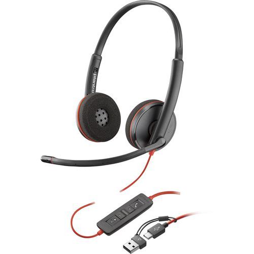 Headset mono monoauraal bulk USB Blackwire C3220 - Poly Headset mono monoauraal bulk USB Blackwire C3220 - Poly
