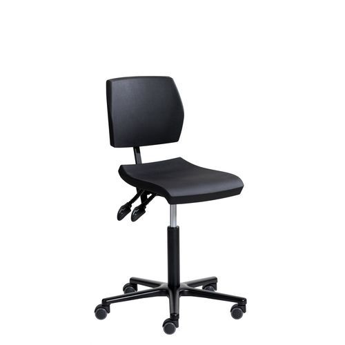 Bureaustoel laag ERGOSLIM met wielen, polyamide onderstel - Sofame Bureaustoel laag ERGOSLIM met wielen, polyamide onderstel - Sofame