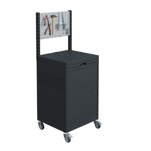 Armoire mobile avec panneau perforé Modulinfo - Sofame Armoire mobile avec panneau perforé Modulinfo - Sofame